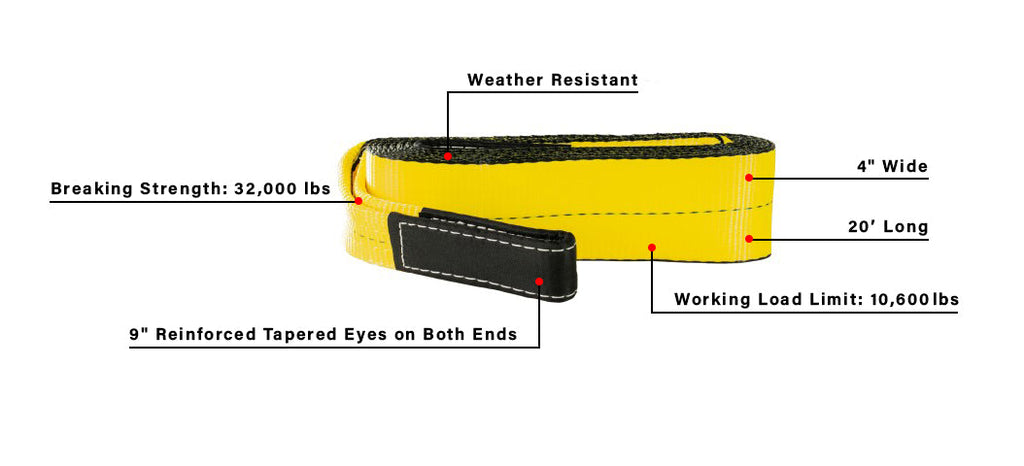 BulletProof Extreme Duty 4" Tow Strap