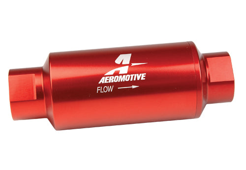 10 Micron Red Fuel Filter with AN-10 Ports & Cellulose Element