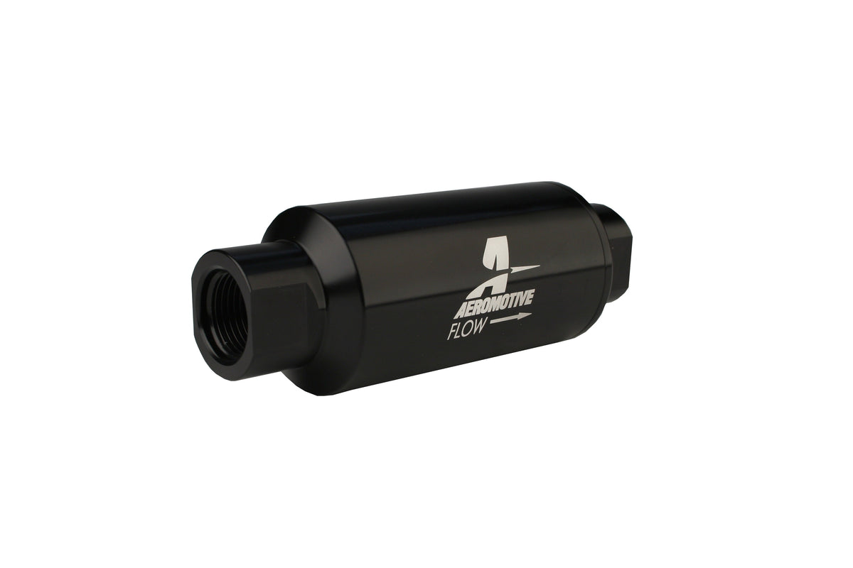 100 Micron Black Fuel Filter with ORB-10 Ports & Stainless Mesh Element