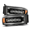 Alpha Rex 02-05 Dodge Ram NOVA-Series LED Projector Headlights Black