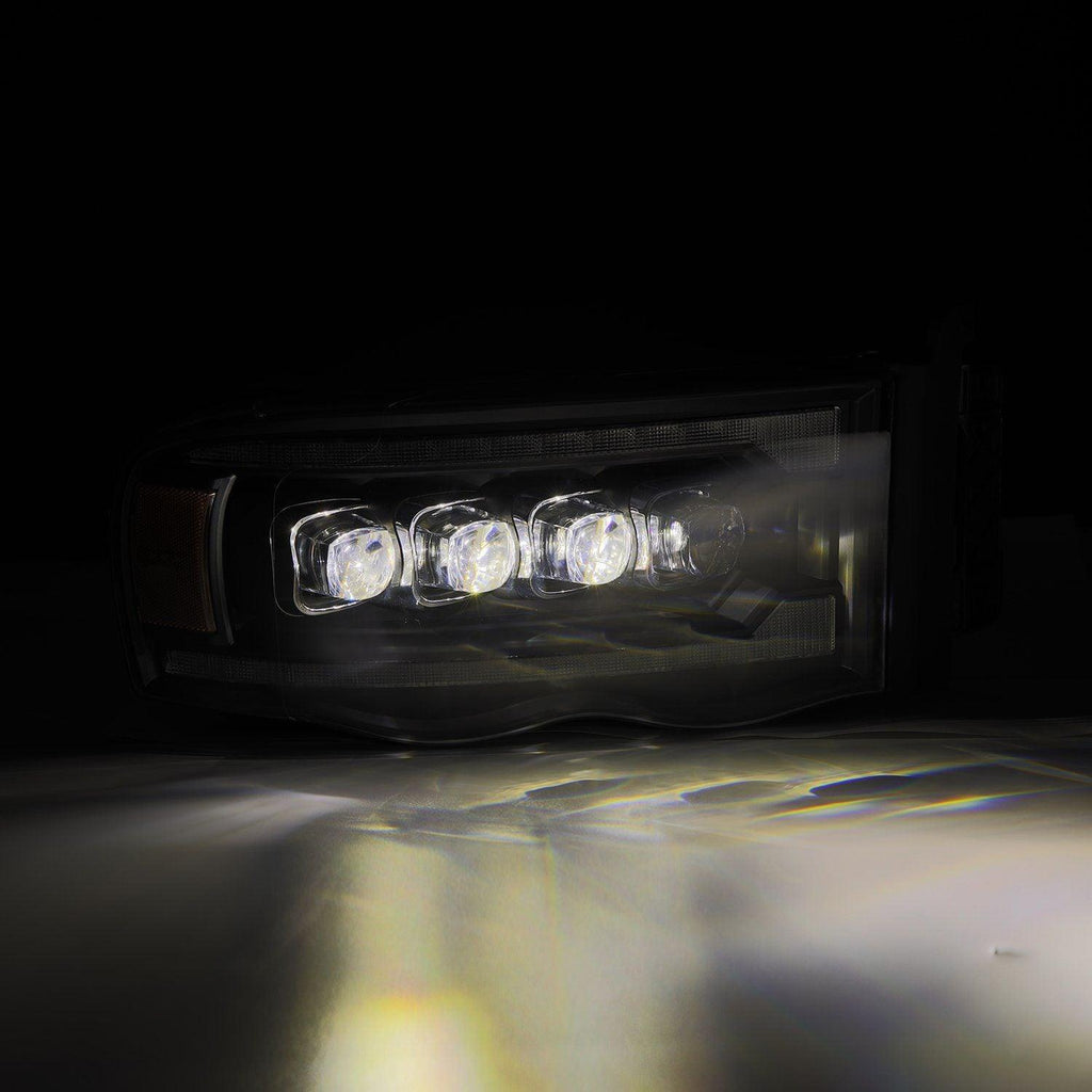 Alpha Rex 02-05 Dodge Ram NOVA-Series LED Projector Headlights Black