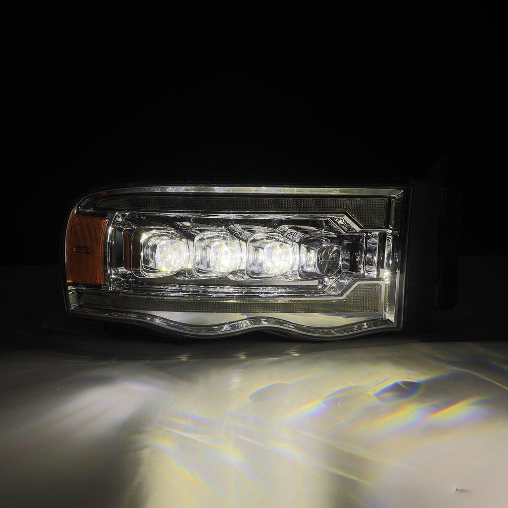 Alpha Rex 02-05 Dodge Ram NOVA-Series LED Projector Headlights Chrome