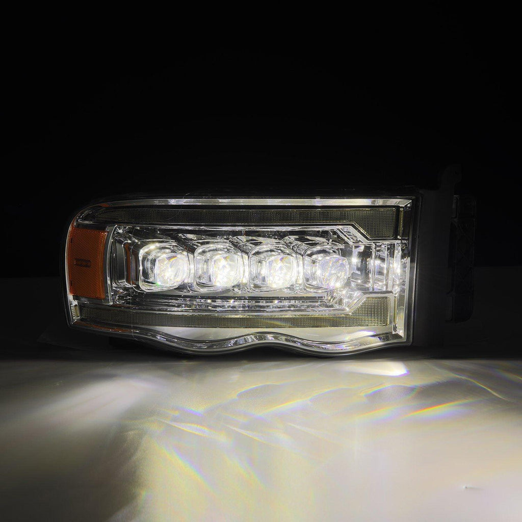 Alpha Rex 02-05 Dodge Ram NOVA-Series LED Projector Headlights Chrome