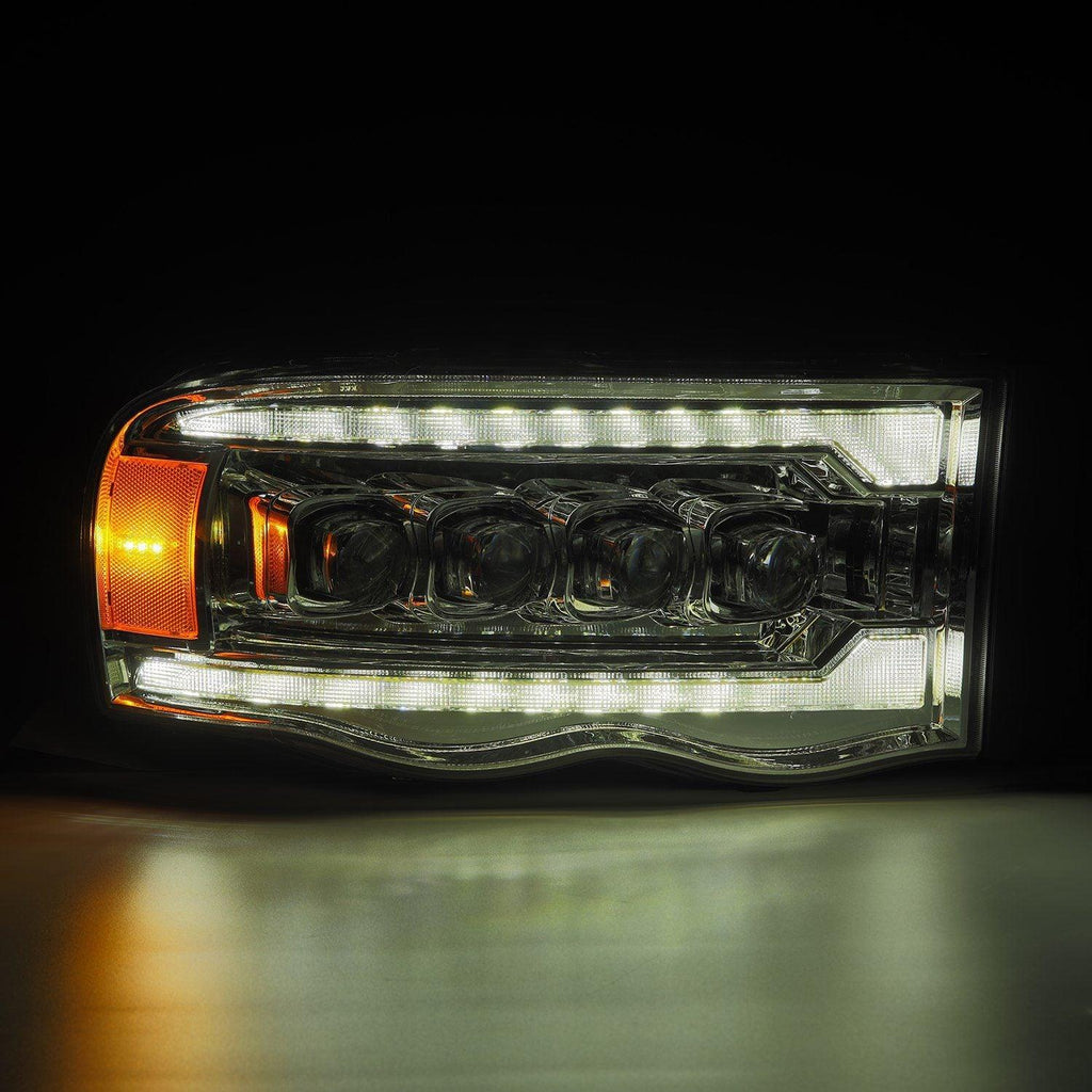 Alpha Rex 02-05 Dodge Ram NOVA-Series LED Projector Headlights Chrome