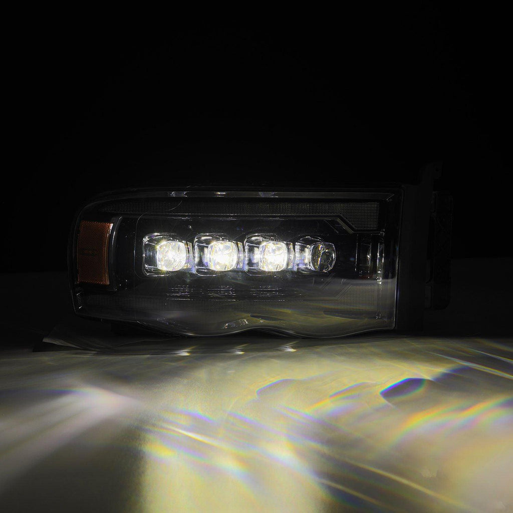 Alpha Rex 02-05 Dodge Ram NOVA-Series LED Projector Headlights Alpha-Black