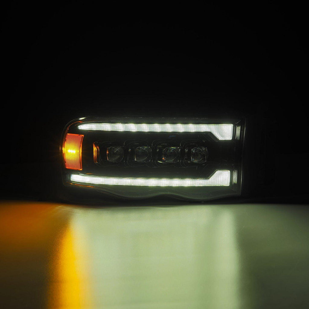 Alpha Rex 02-05 Dodge Ram NOVA-Series LED Projector Headlights Alpha-Black