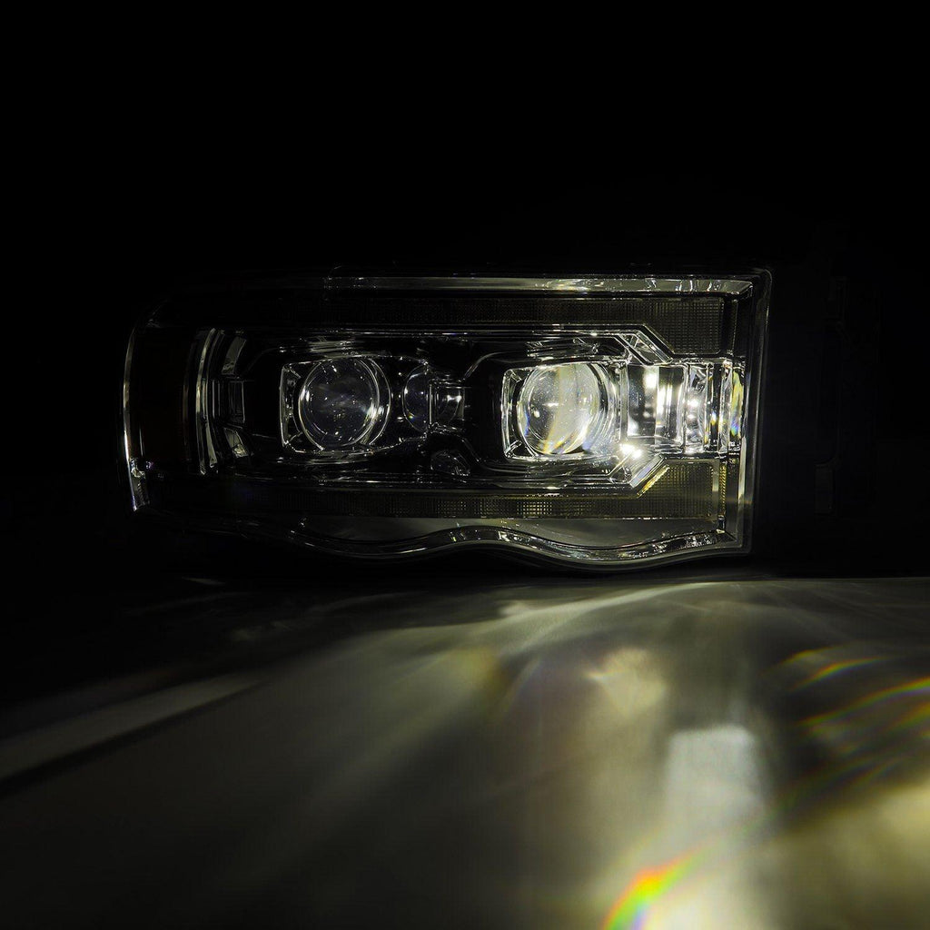 Alpha Rex 02-05 Dodge Ram LUXX-Series LED Projector Headlights Chrome