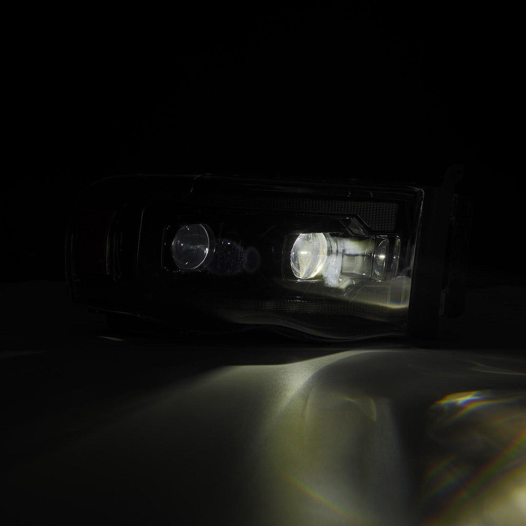 Alpha Rex 02-05 Dodge Ram LUXX-Series LED Projector Headlights Alpha-Black