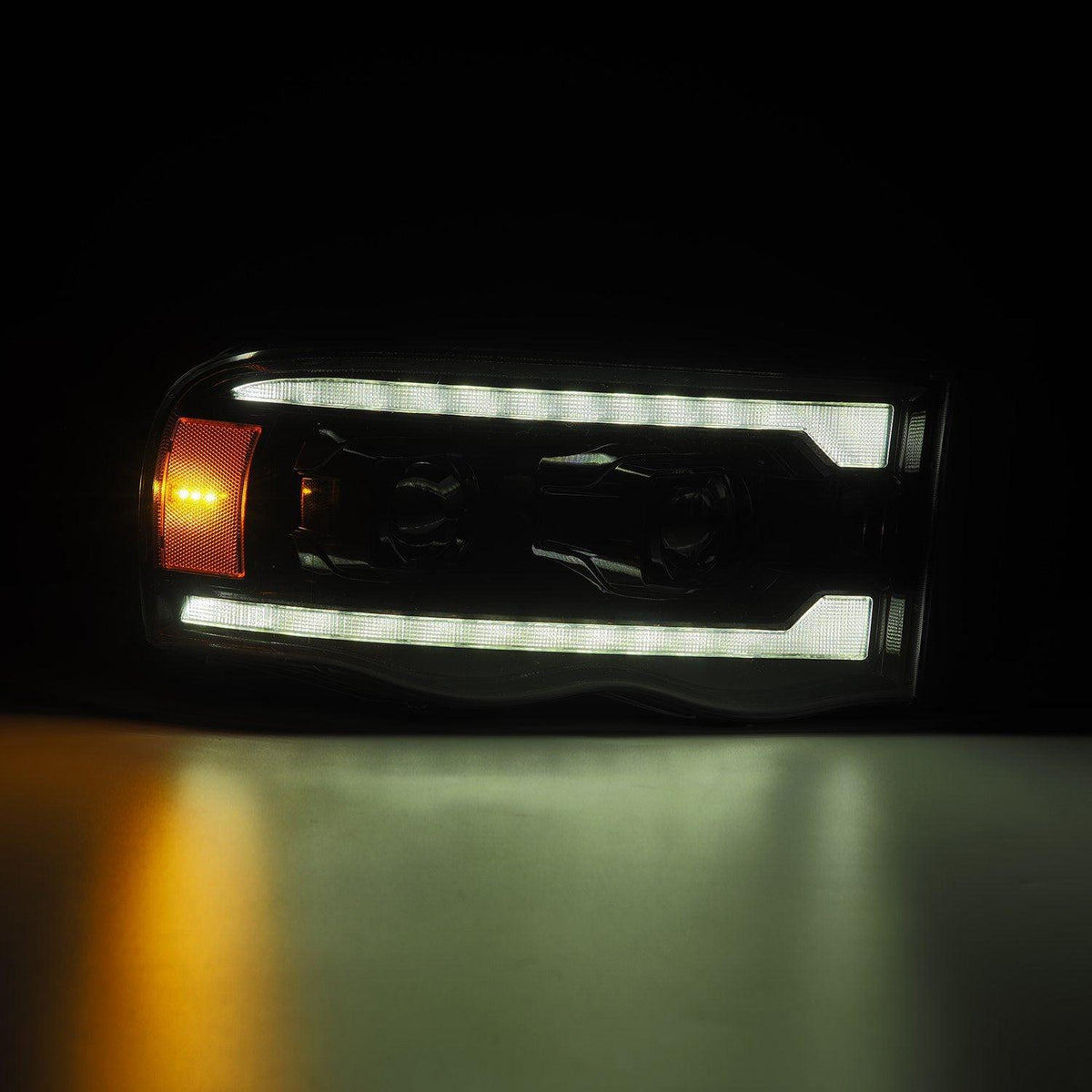 Alpha Rex 02-05 Dodge Ram LUXX-Series LED Projector Headlights Alpha-Black
