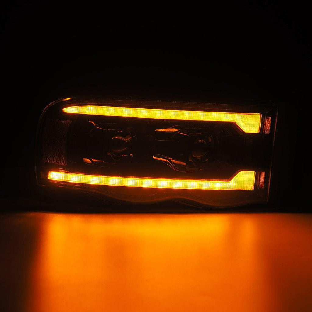 Alpha Rex 02-05 Dodge Ram LUXX-Series LED Projector Headlights Alpha-Black