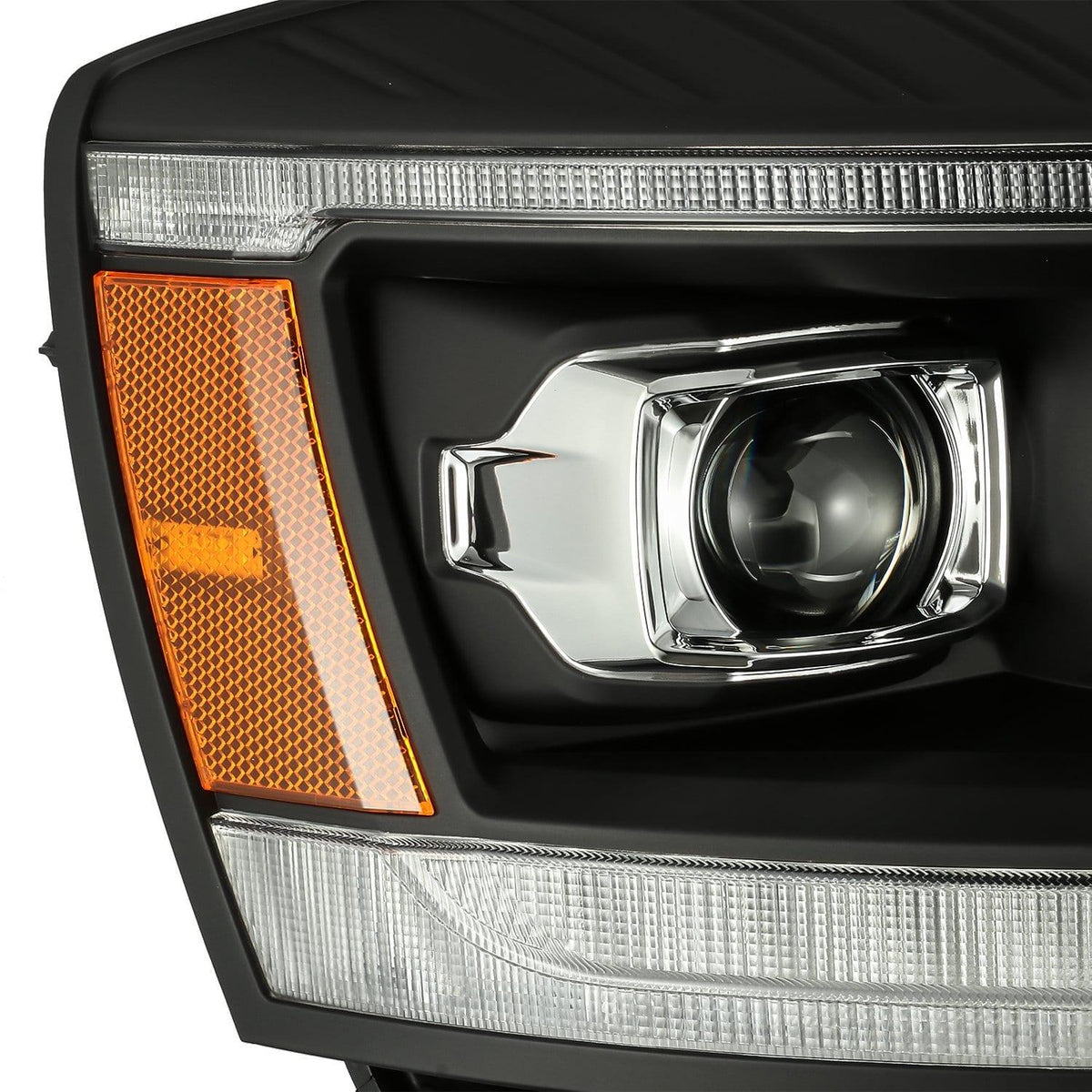 Alpha Rex 06-08 Dodge Ram LUXX-Series LED Projector Headlights Black
