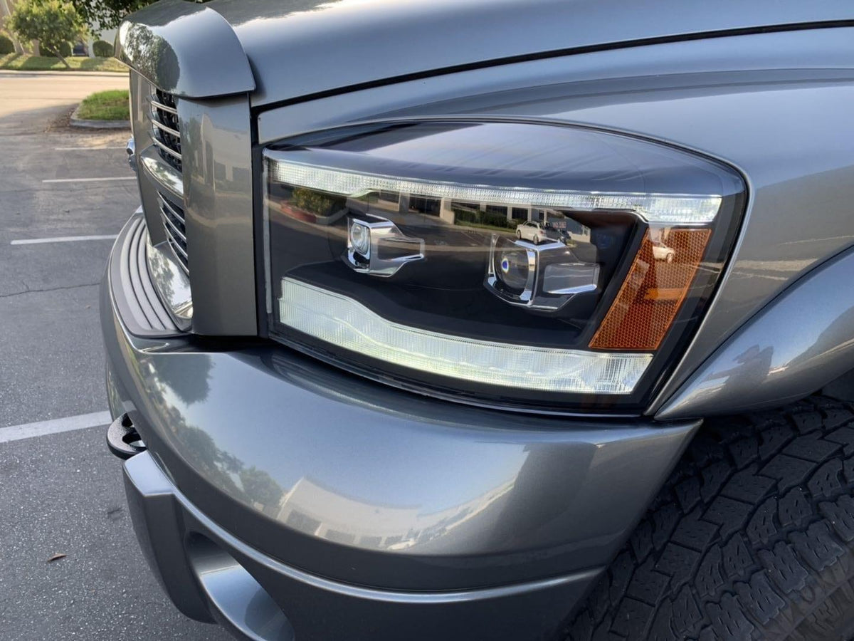 Alpha Rex 06-08 Dodge Ram LUXX-Series LED Projector Headlights Black