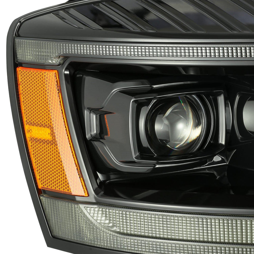 Alpha Rex 06-08 Dodge Ram LUXX-Series LED Projector Headlights Alpha-Black