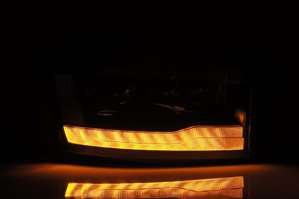 Alpha Rex 06-08 Dodge Ram LUXX-Series LED Projector Headlights Alpha-Black