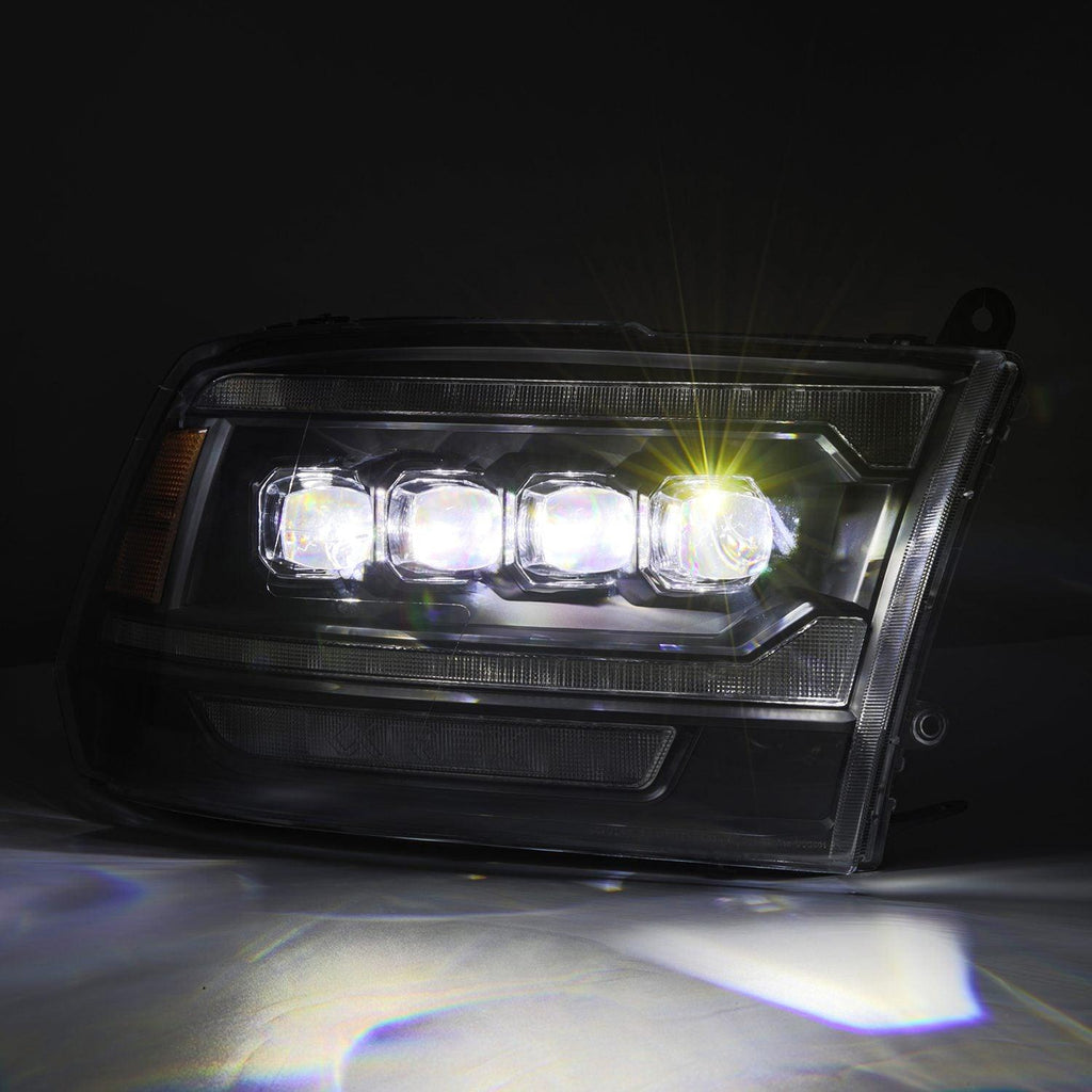 Alpha Rex 09-18 Ram Truck NOVA-Series (5th Gen 2500 G2 Style) LED Projector Headlights Black
