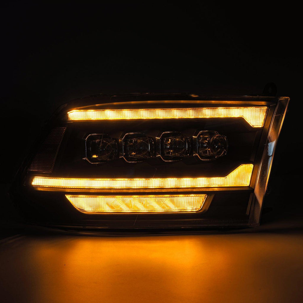 Alpha Rex 09-18 Ram Truck NOVA-Series (5th Gen 2500 G2 Style) LED Projector Headlights Black