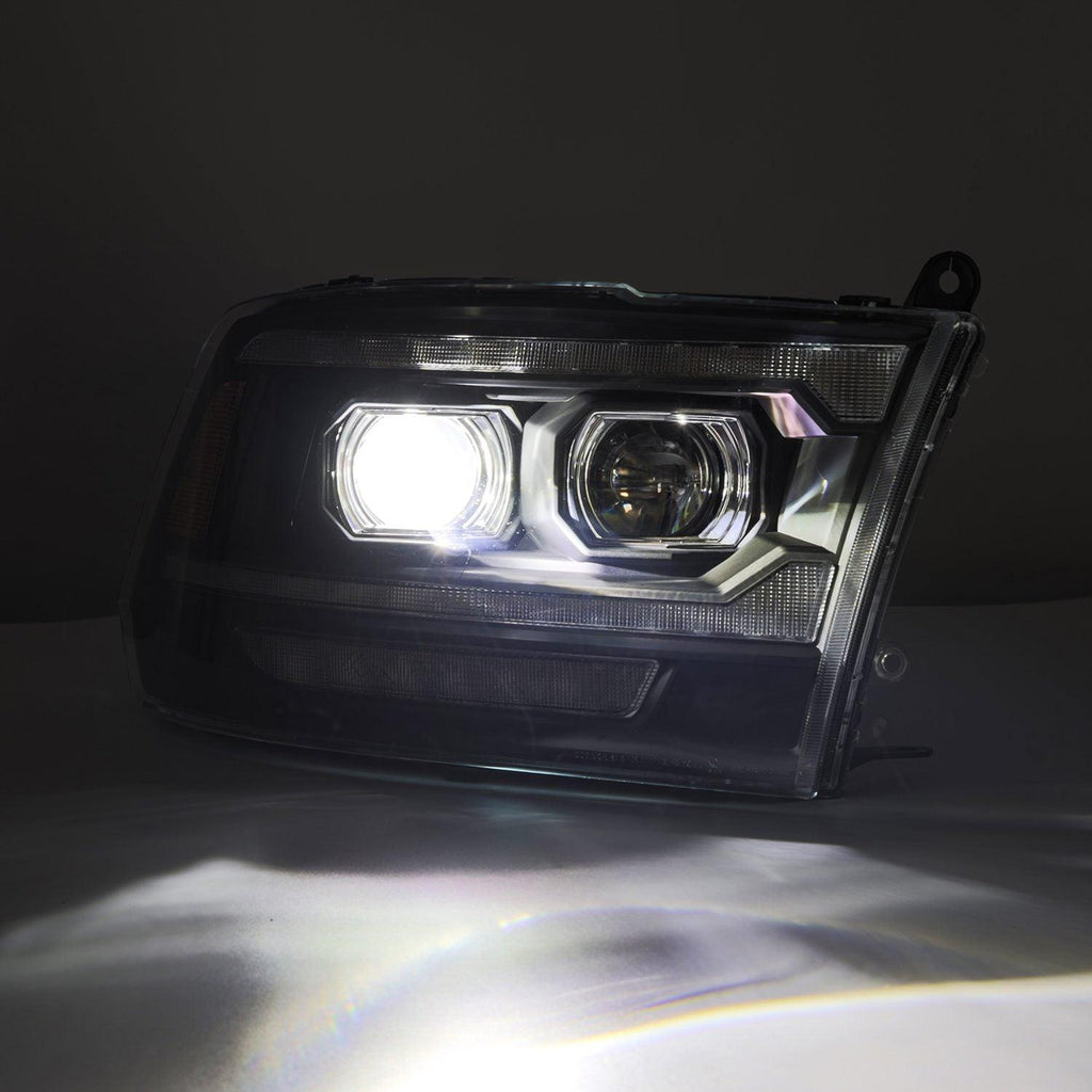 Alpha Rex 09-18 Ram Truck LUXX-Series (5th Gen 2500 G2 Style) LED Projector Headlights Alpha-Black