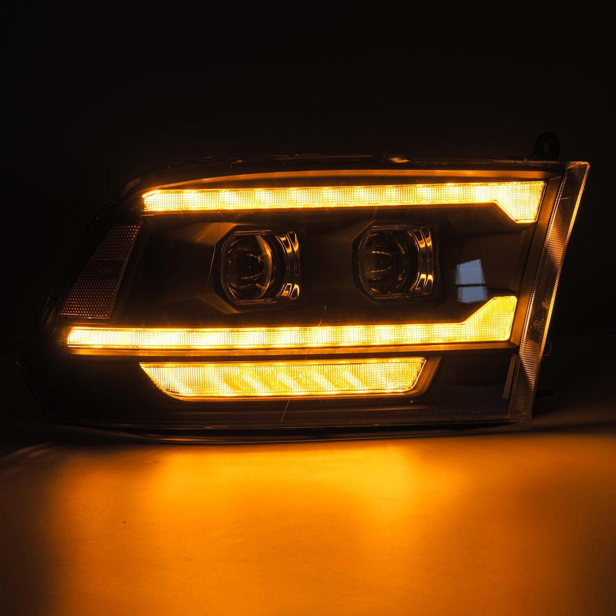 Alpha Rex 09-18 Ram Truck LUXX-Series (5th Gen 2500 G2 Style) LED Projector Headlights Black