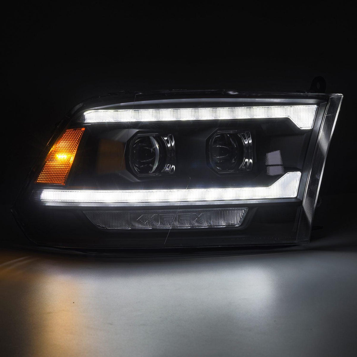 Alpha Rex 09-18 Ram Truck LUXX-Series (5th Gen 2500 G2 Style) LED Projector Headlights Black