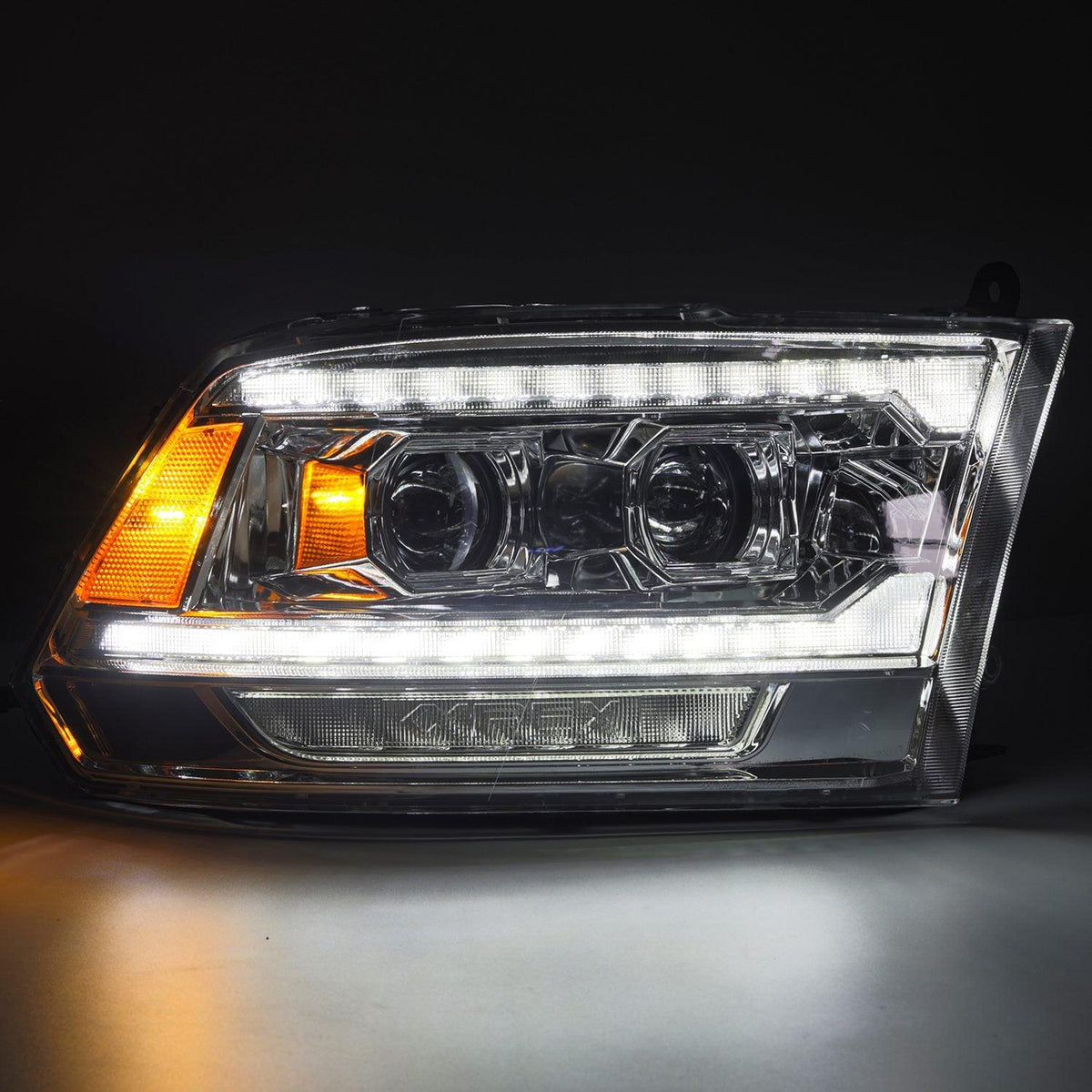 Alpha Rex 09-18 Ram Truck LUXX-Series (5th Gen 2500 G2 Style) LED Projector Headlights Chrome