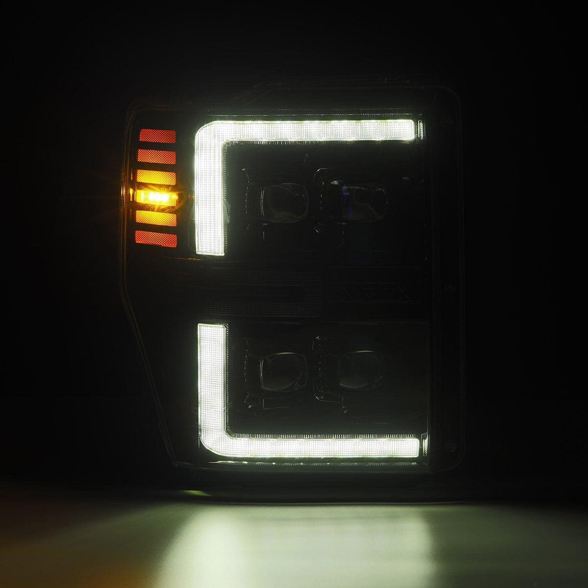 Alpha Rex 08-10 Ford Super Duty NOVA-Series LED Projector Headlights Alpha-Black
