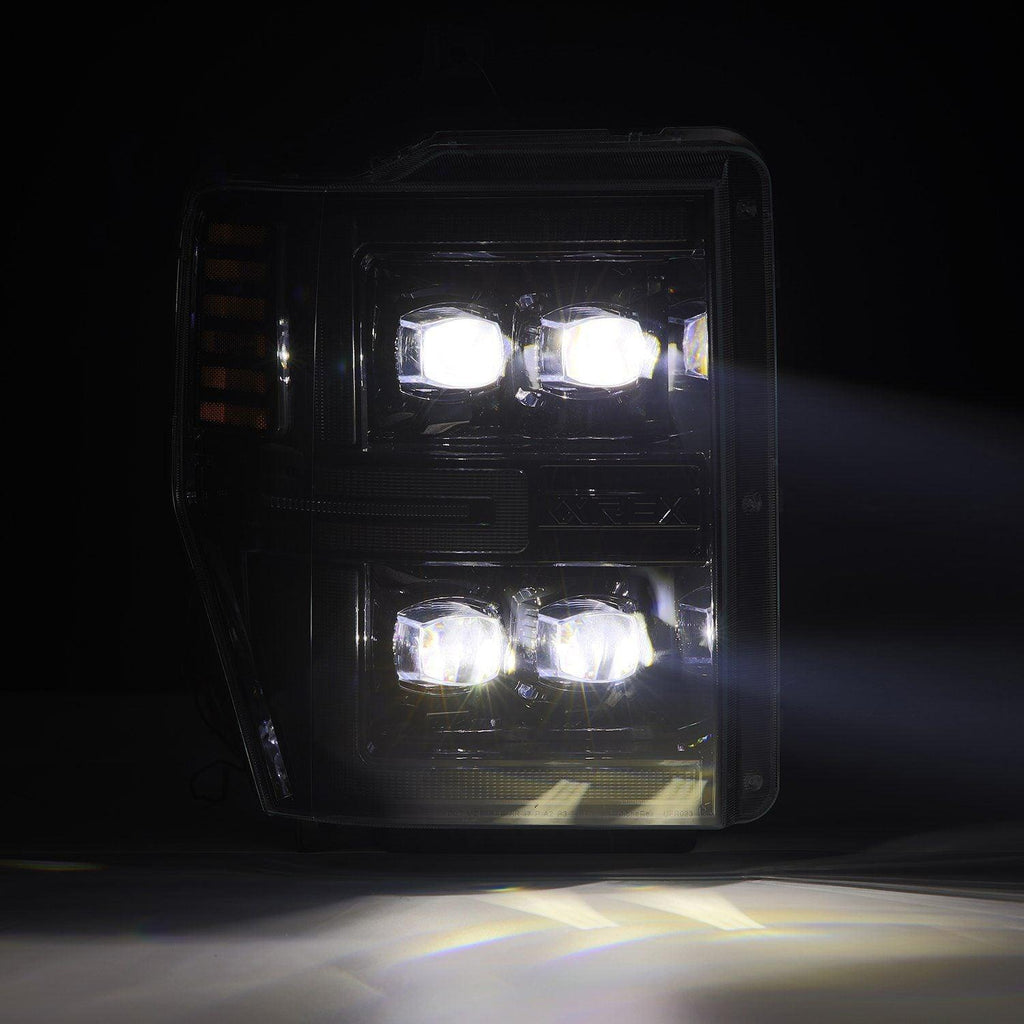 Alpha Rex 08-10 Ford Super Duty NOVA-Series LED Projector Headlights Alpha-Black