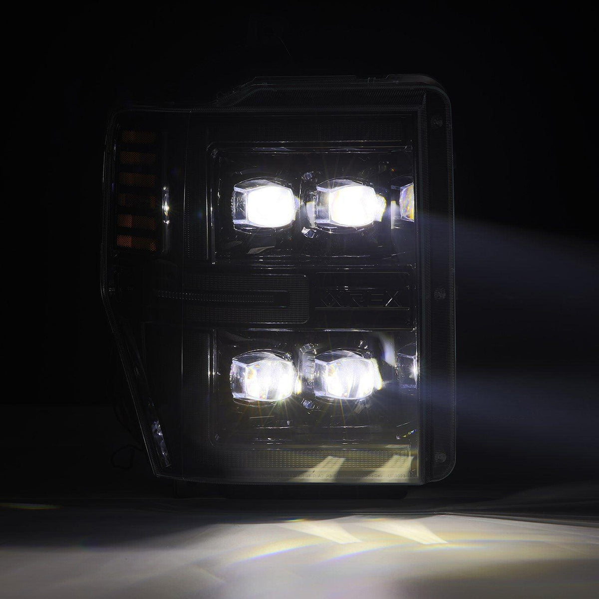 Alpha Rex 08-10 Ford Super Duty NOVA-Series LED Projector Headlights Alpha-Black