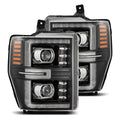 Alpha Rex 08-10 Ford Super Duty LUXX-Series LED Projector Headlights Black