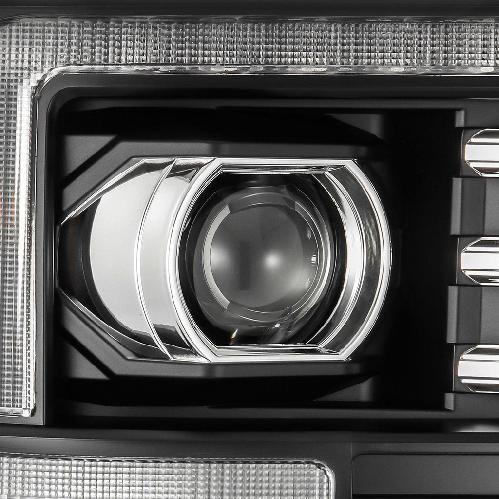 Alpha Rex 08-10 Ford Super Duty LUXX-Series LED Projector Headlights Black