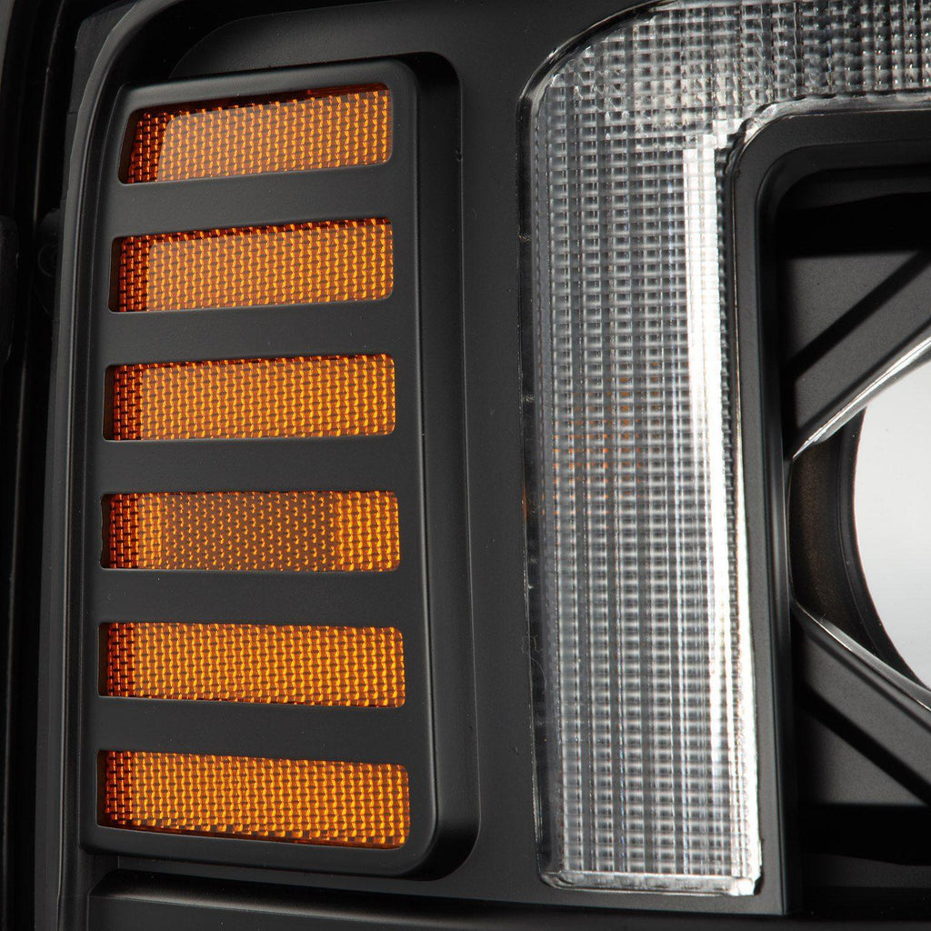 Alpha Rex 08-10 Ford Super Duty LUXX-Series LED Projector Headlights Black