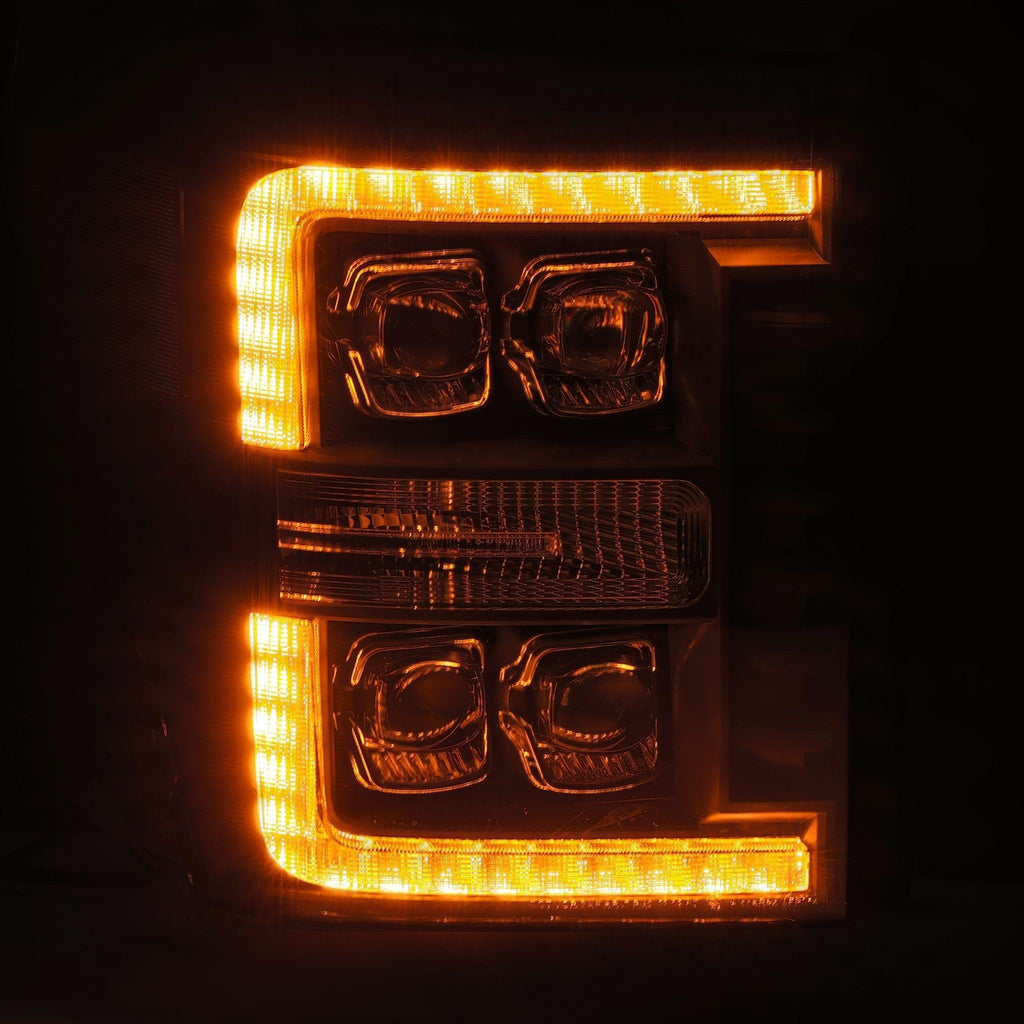 Alpha Rex 11-16 Ford Super Duty NOVA-Series LED Projector Headlights Black