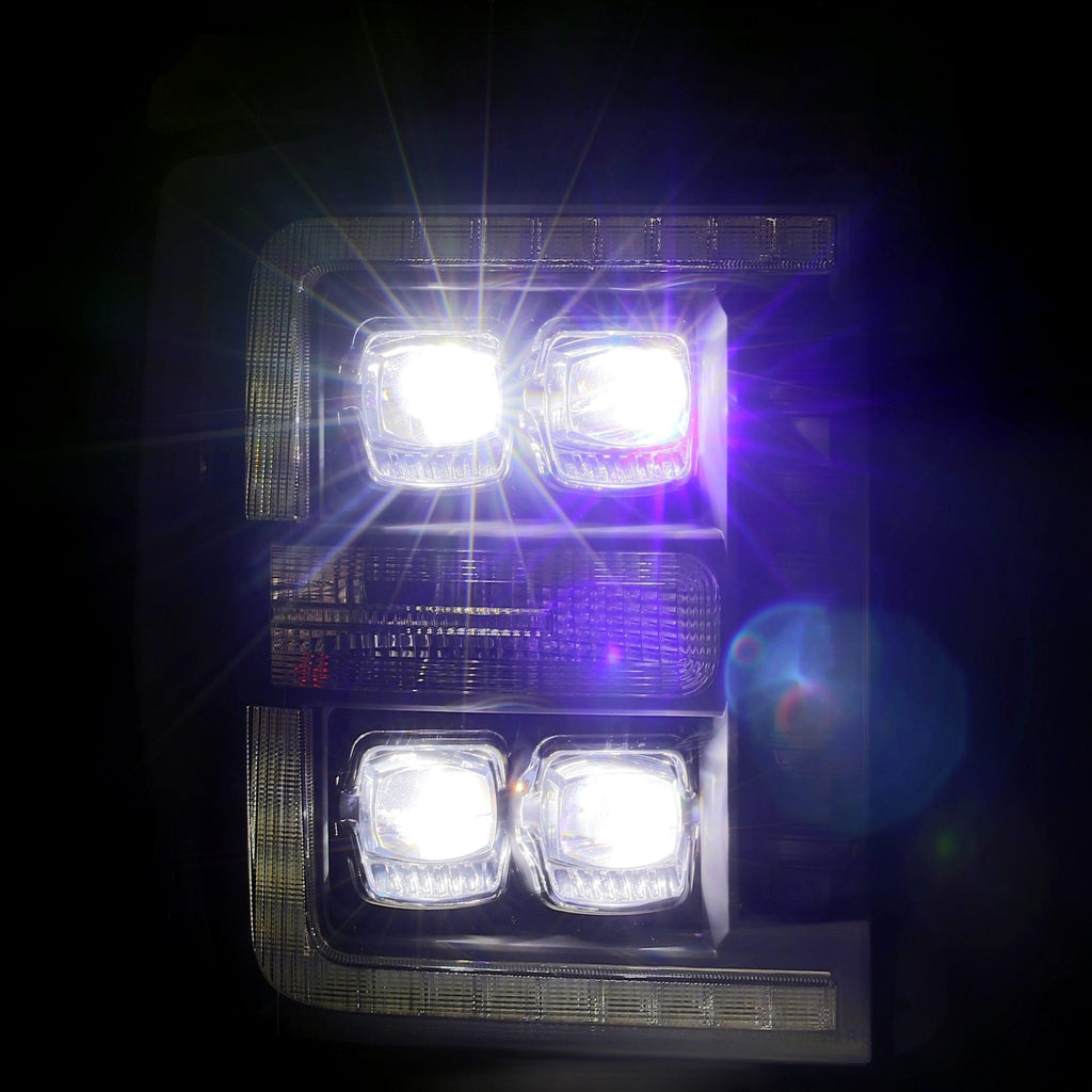 Alpha Rex 11-16 Ford Super Duty NOVA-Series LED Projector Headlights Black