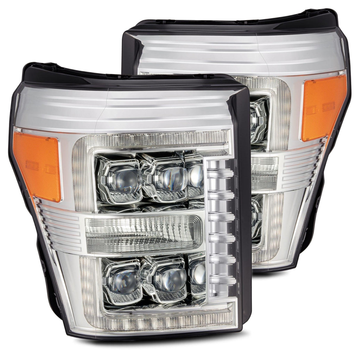 Alpha Rex 11-16 Ford Super Duty NOVA-Series LED Projector Headlights Chrome