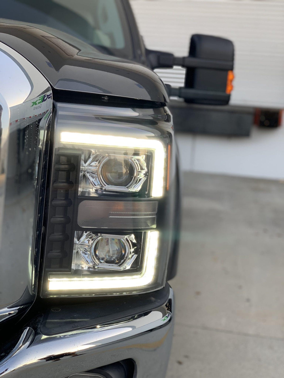 Alpha Rex 11-16 Ford Super Duty LUXX-Series LED Projector Headlights Black