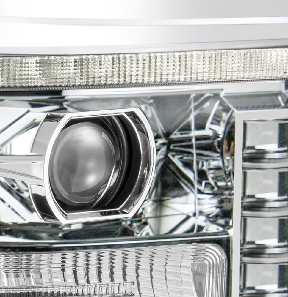 Alpha Rex 11-16 Ford Super Duty LUXX-Series LED Projector Headlights Chrome