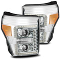 Alpha Rex 11-16 Ford Super Duty LUXX-Series LED Projector Headlights Chrome
