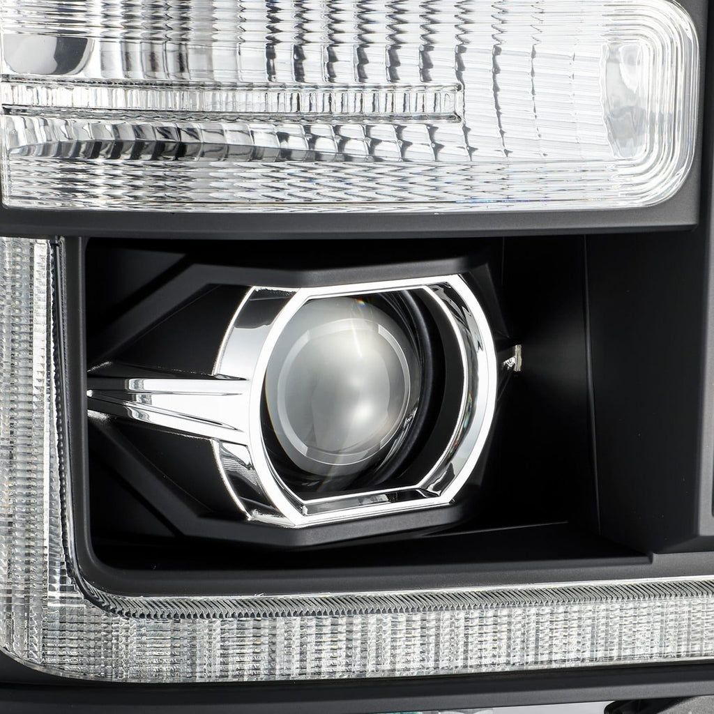 Alpha Rex 11-16 Ford Super Duty LUXX-Series LED Projector Headlights Black