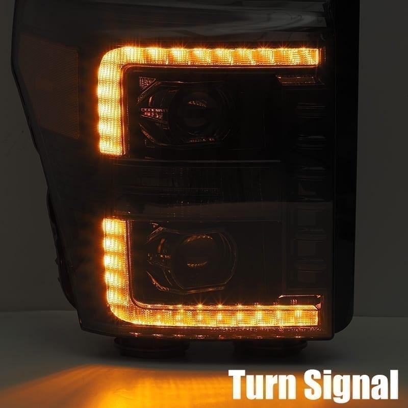 Alpha Rex 11-16 Ford Super Duty LUXX-Series LED Projector Headlights Chrome