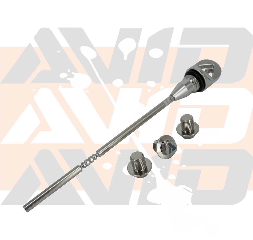 Can-Am Maverick R Factory Engine Oil Dipstick Titanium Hardware Kit, 3 Piece | AVID Racing