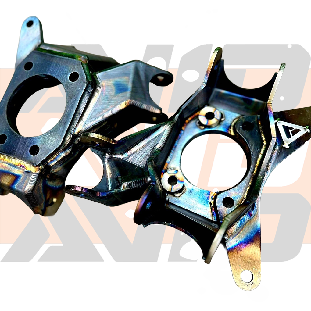 Polaris RZR Pro R / Turbo R / Turbo S Chromoly Plate Front Upright, Double Shear Vertical Uniball | AVID Racing