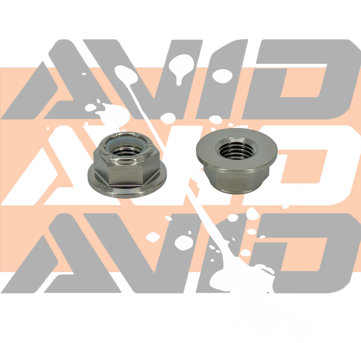 Titanium 6 Point Flange Nylon Lock Nut, M10 x 1.25 | AVID Racing