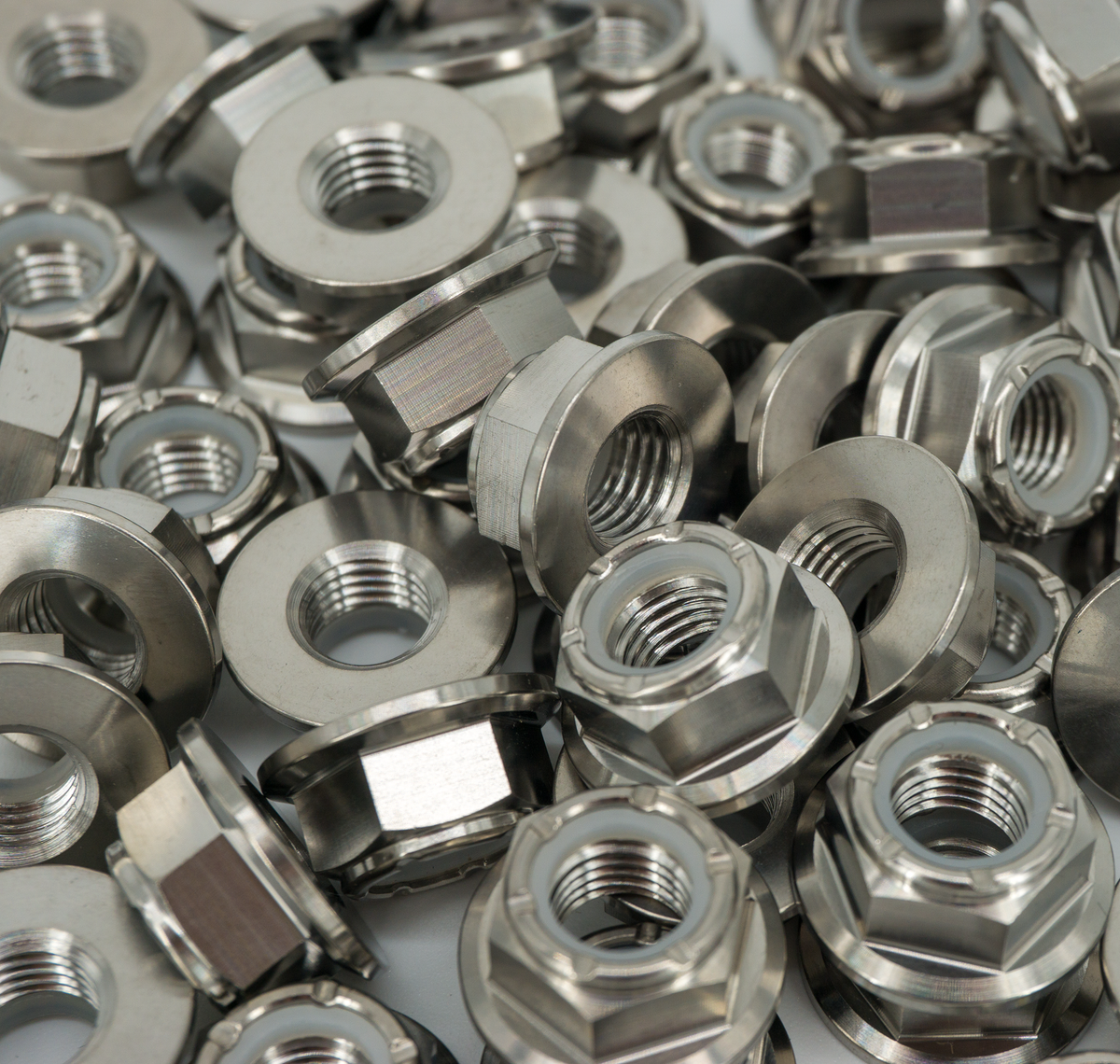 Titanium 6 Point Flange Nylon Lock Nut, M10 x 1.25 | AVID Racing