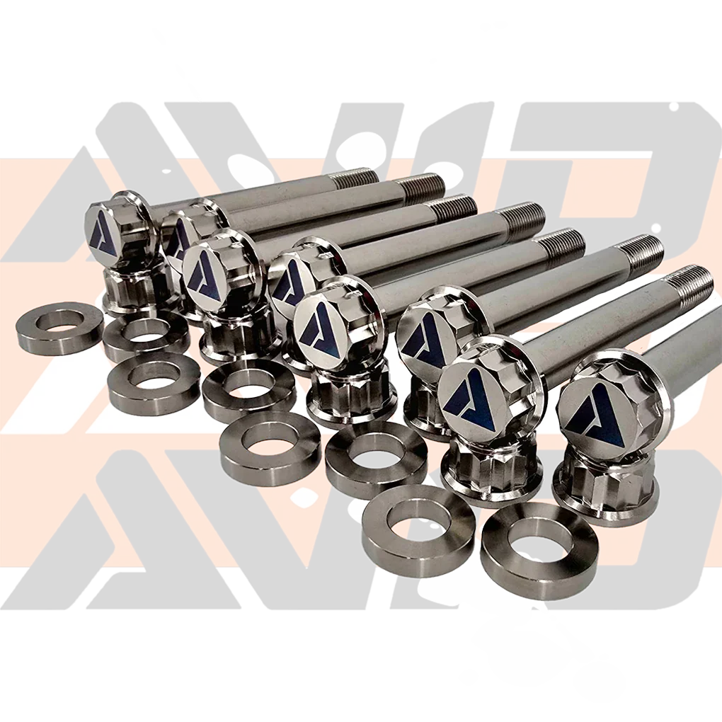 Yamaha YXZ1000R Factory Front Inner Control Arm Pivot Titanium Bolt Hardware Kit, 24 Piece | AVID Racing
