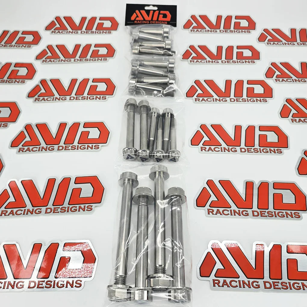Can-Am Maverick R AVID Racing Baja Front Control Arm Titanium Bolt Hardware Kit, 42 Piece | AVID Racing