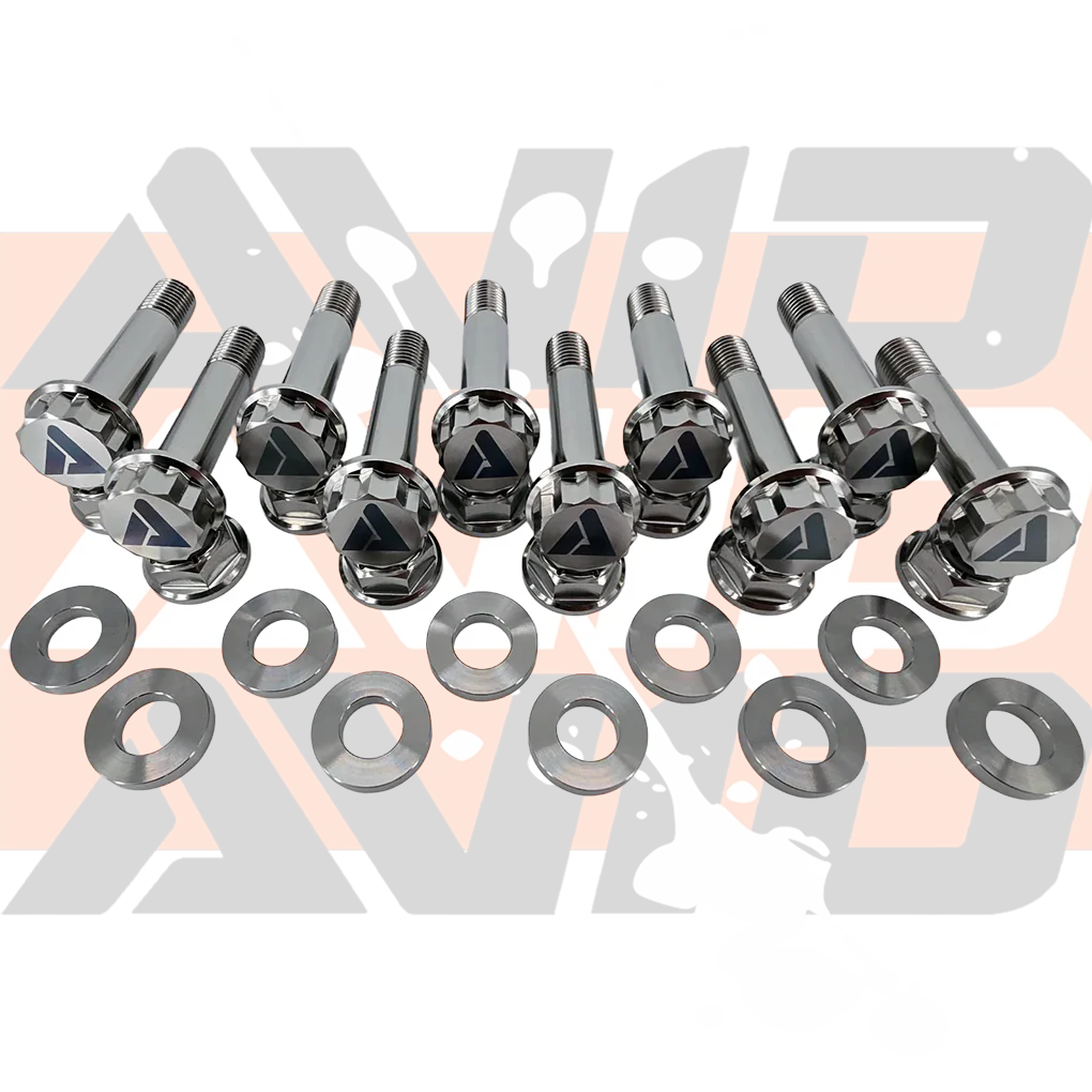 Can-Am Maverick R AVID Racing Billet Radius Rod Plate Titanium Bolt Hardware Kit, 30 Piece | AVID Racing