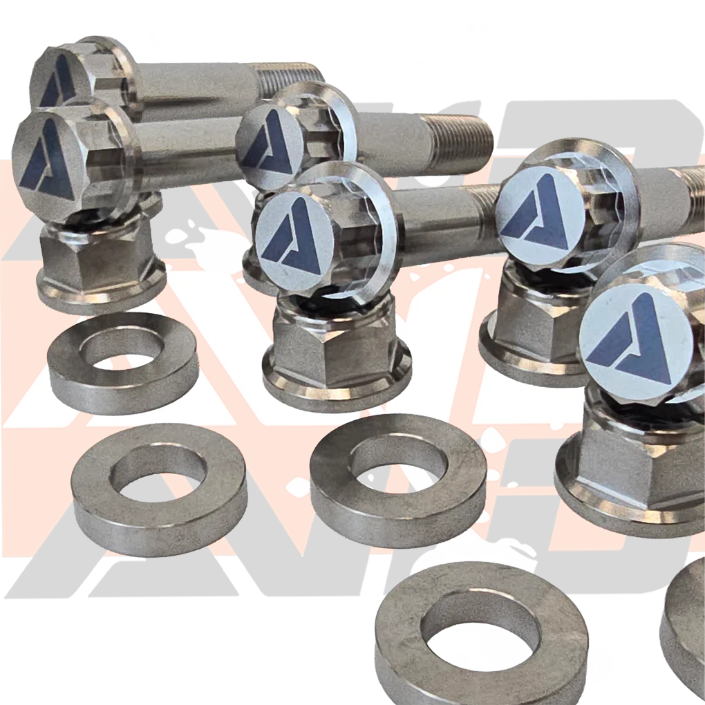 Can-Am Maverick R Factory Rear Sway Bar Replacement Titanium Bolt Hardware Kit, 22 Piece | AVID Racing