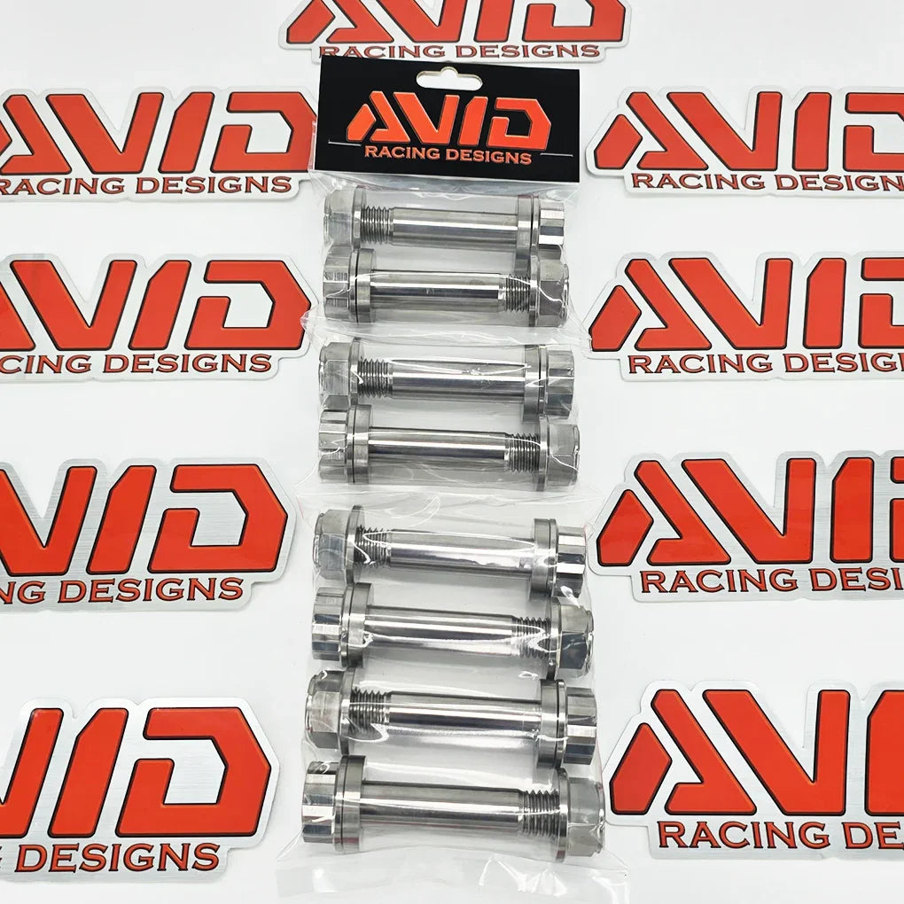 Can-Am Maverick R Factory Rear Trailing Arm Replacement Titanium Bolt Hardware Kit, 18 Piece | AVID Racing