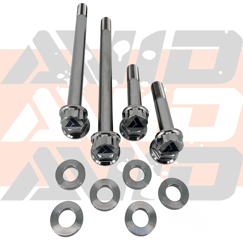 Can-Am Maverick X3 Factory Front Shock Titanium Bolt Hardware Kit, 14 Piece | AVID Racing