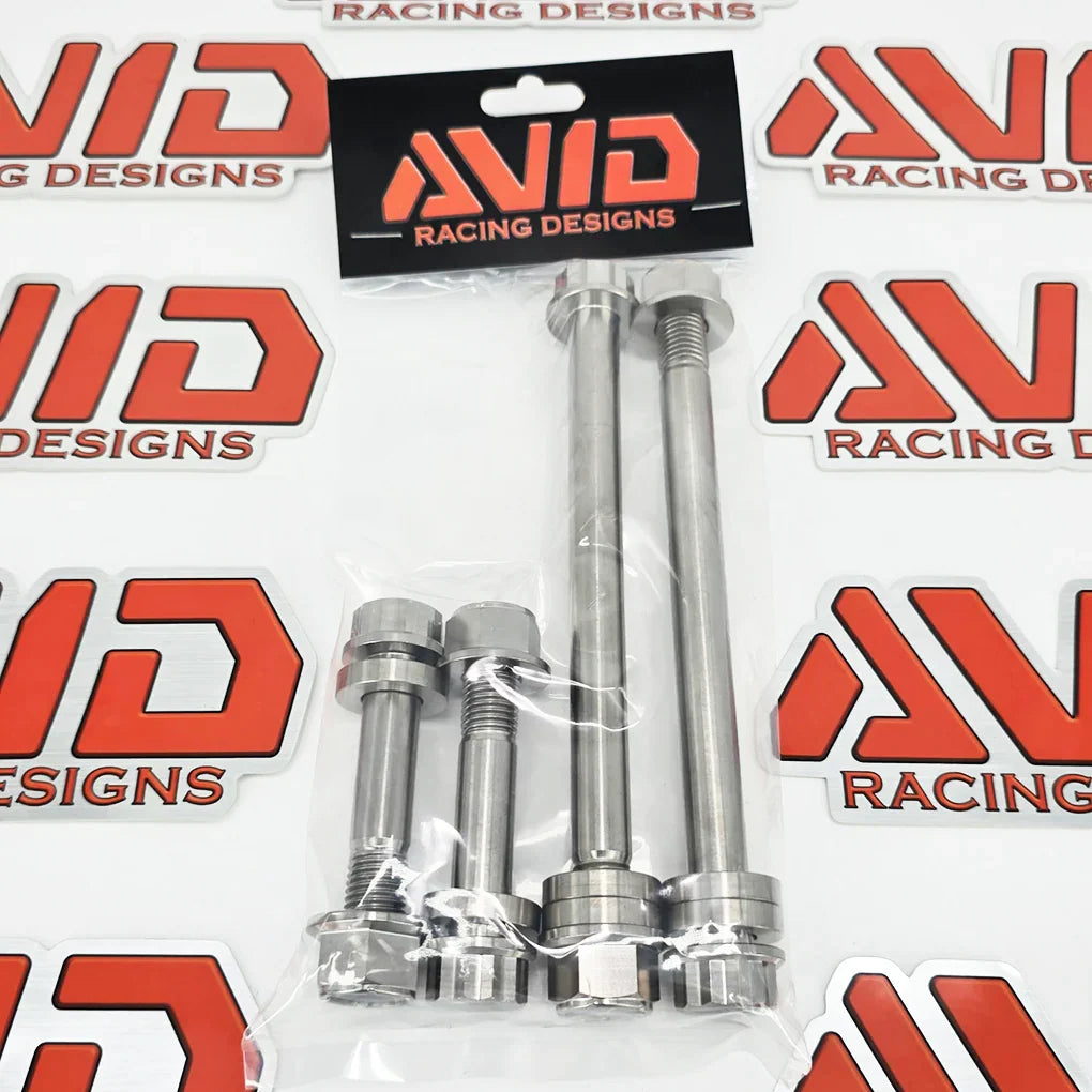 Can-Am Maverick X3 Factory Front Shock Titanium Bolt Hardware Kit, 14 Piece | AVID Racing
