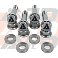 Can-Am Maverick X3 Factory Rear Shock Titanium Bolt Hardware Kit, 12 Piece | AVID Racing